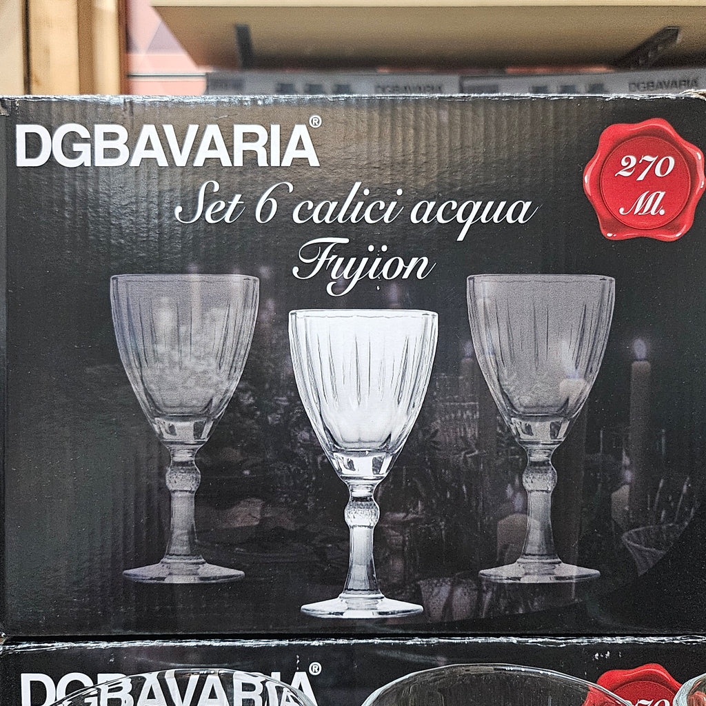 Dgbavaria Set calici acqua in vetro  fujion