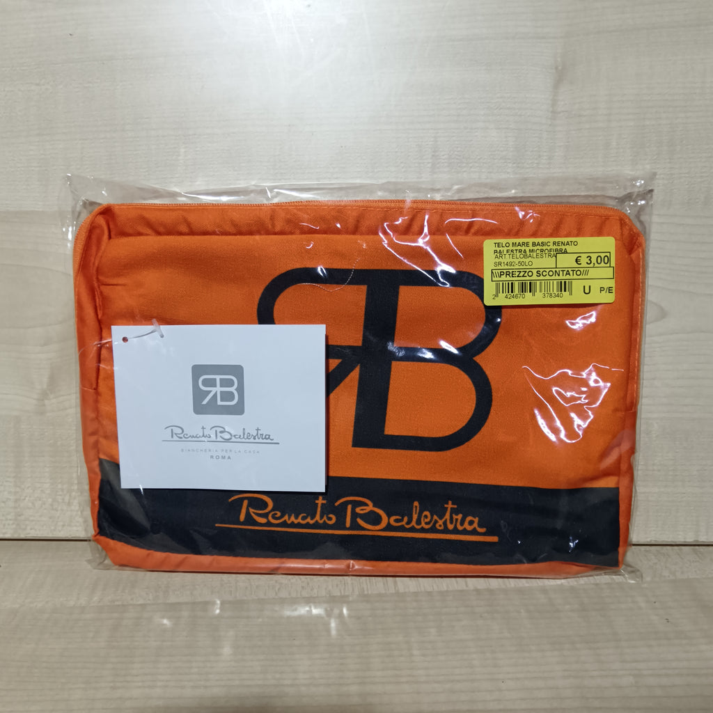 Telo mare basic renato balestra in microfibra pochette +telo