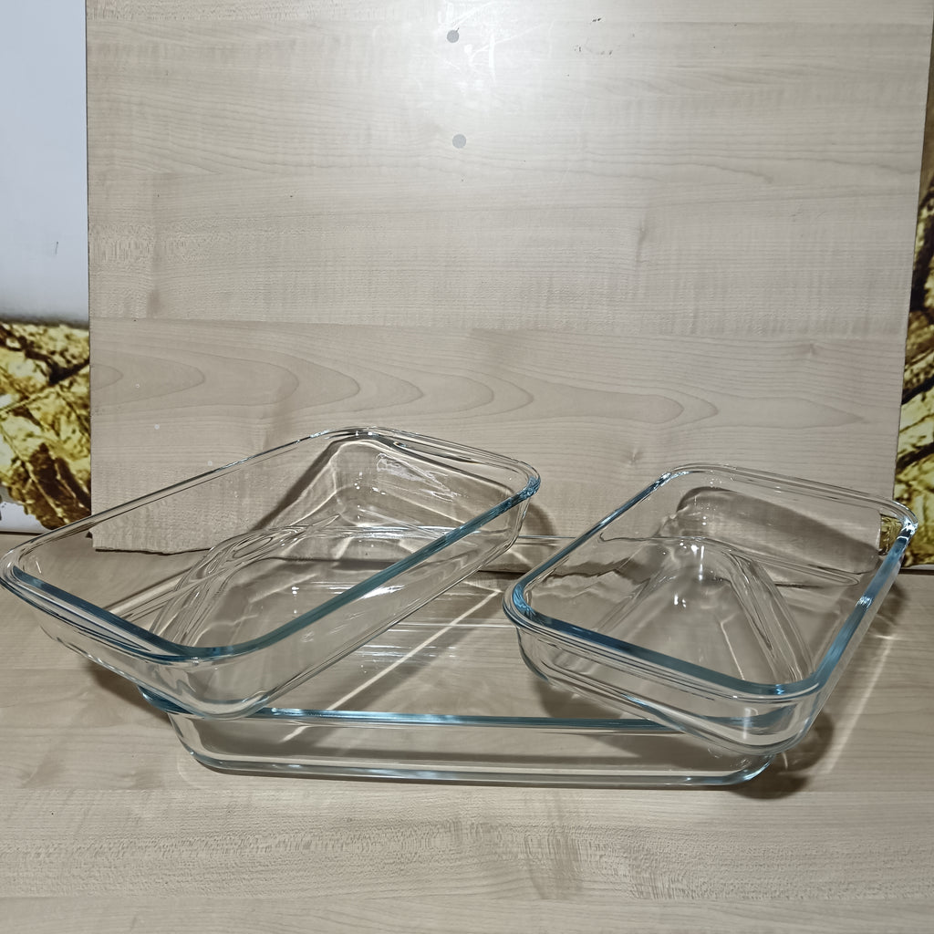 Set 3 pirofile rettangolari in vetro dgbavaria art.357062