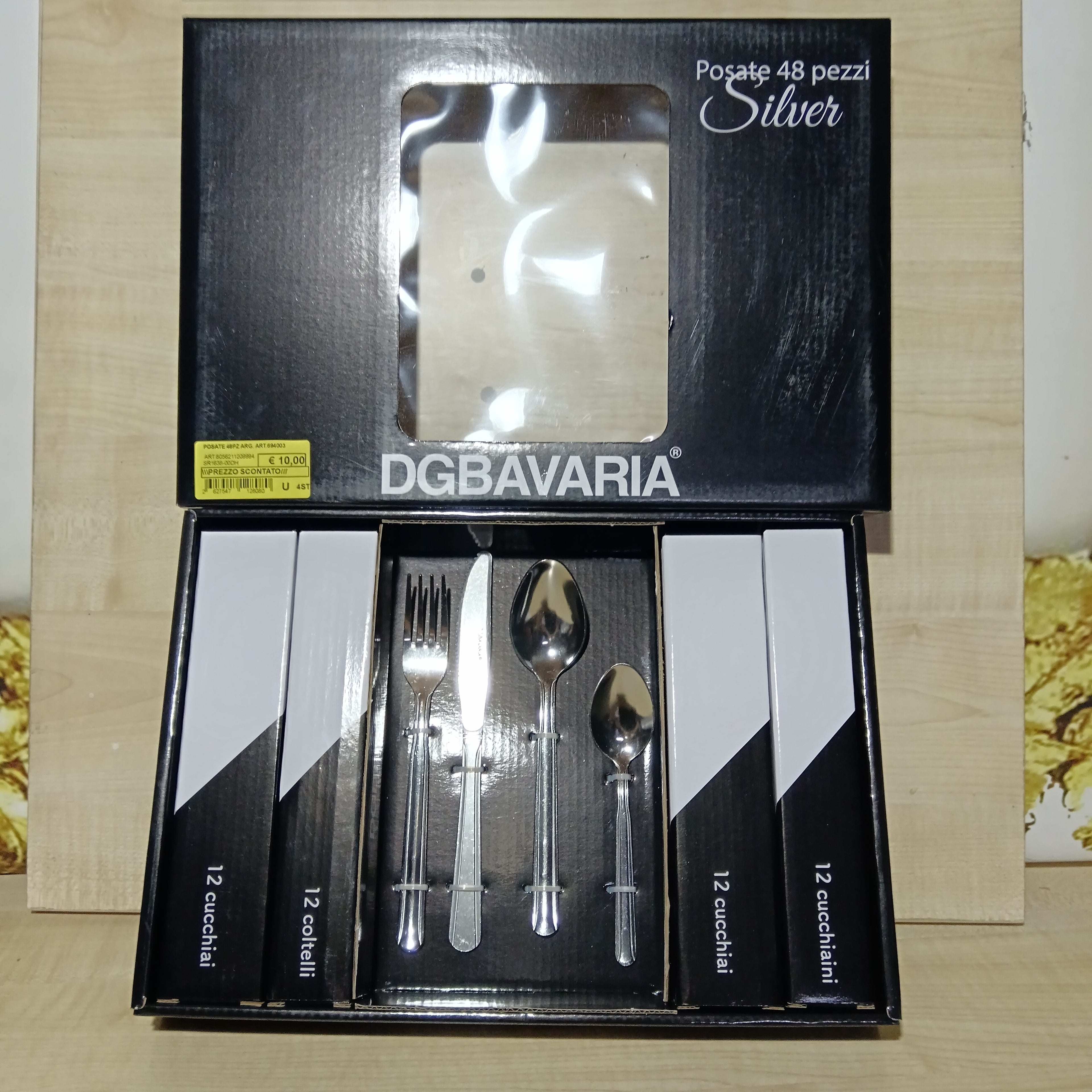 Posate 48 pezzi silver dgbavaria art. 694003