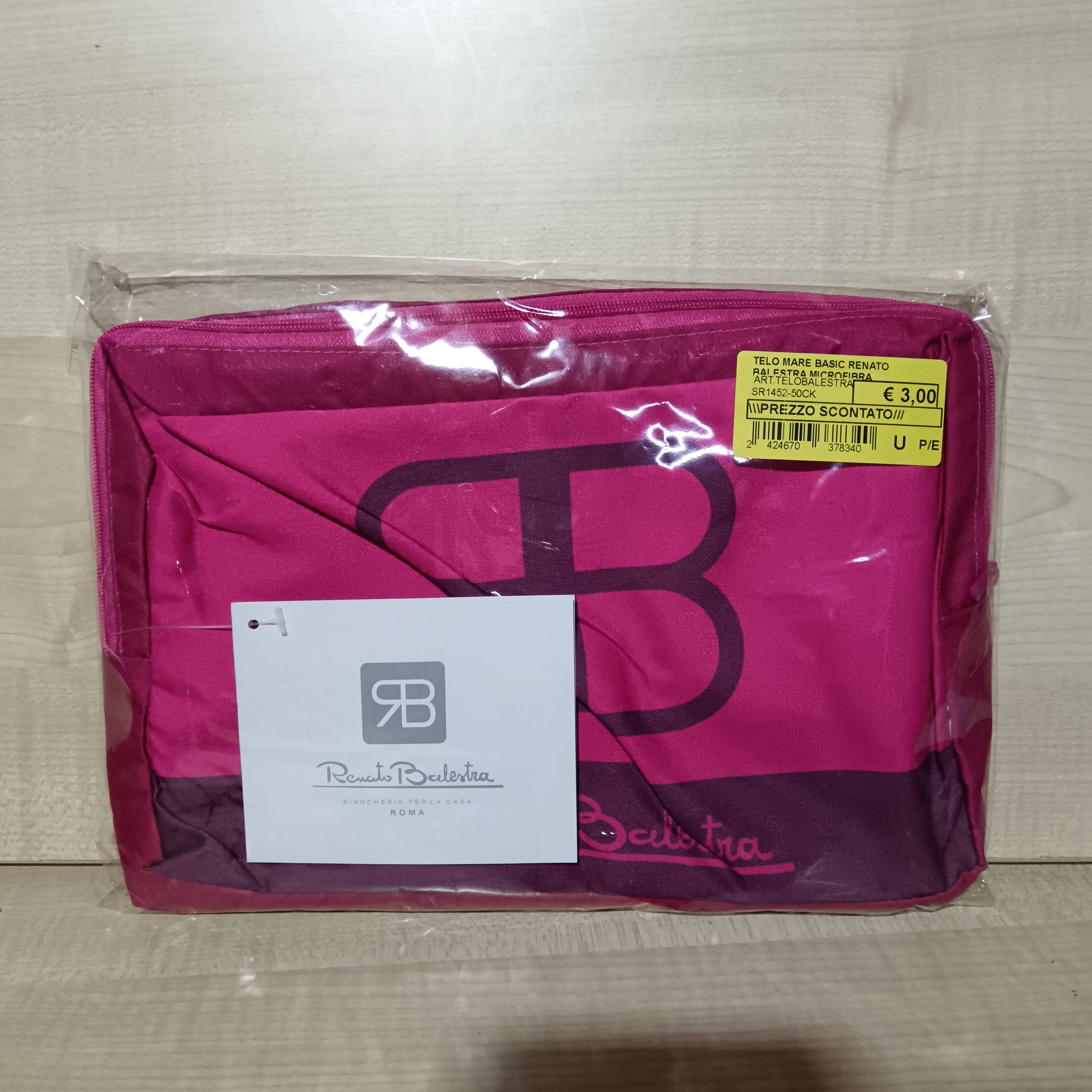 Telo mare basic renato balestra in microfibra pochette +telo