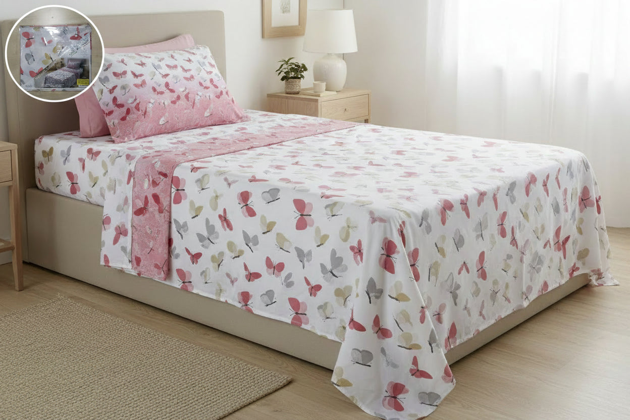 Completo letto 1 posto e mezzo art. Infinity  con angoli maxi Marta marzotto 100% cotone