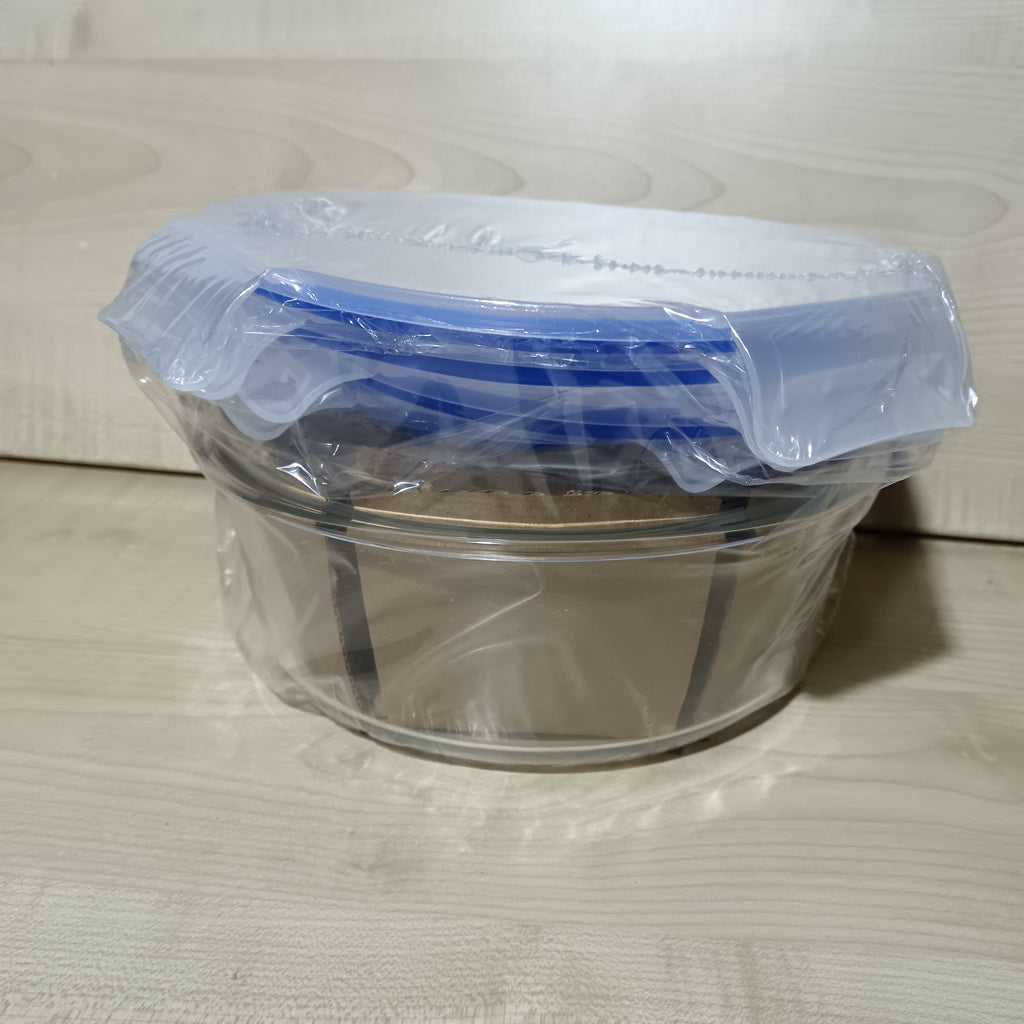 Dgbavaria set 4 contenitori ermetici rotondi con coperchio adatto al congelatore e lavabile in lavastoviglie  100% ermetico