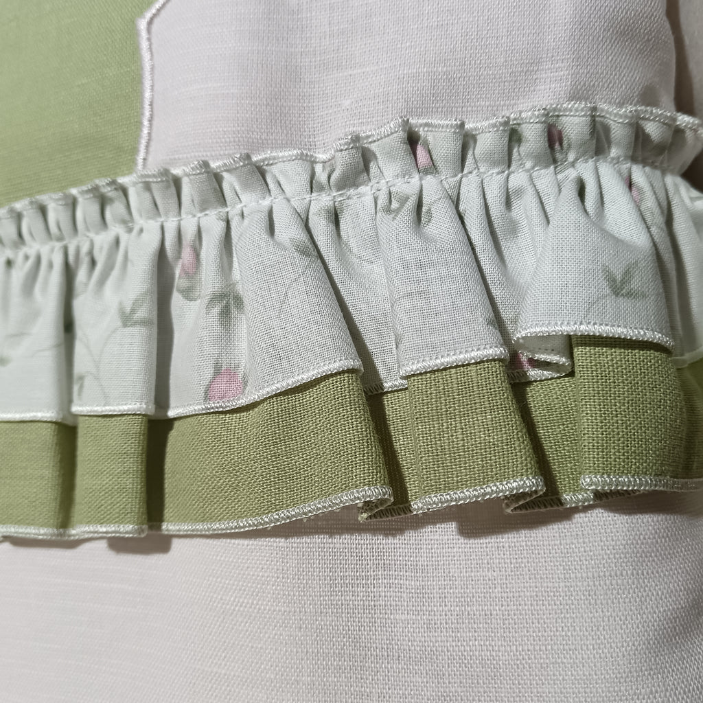 Copertina teneri e belli sfoderabile made in Italy orsetto rosa e verde