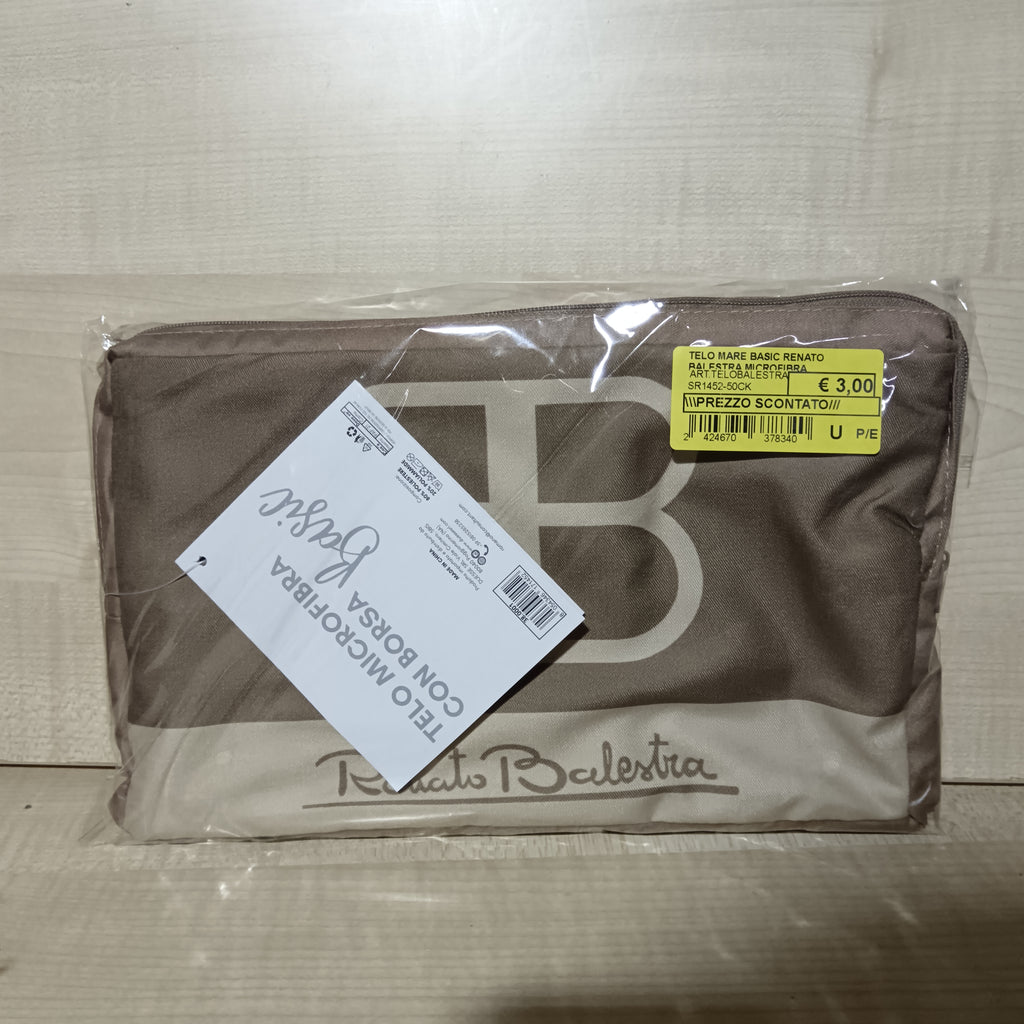 Telo mare basic renato balestra in microfibra pochette +telo