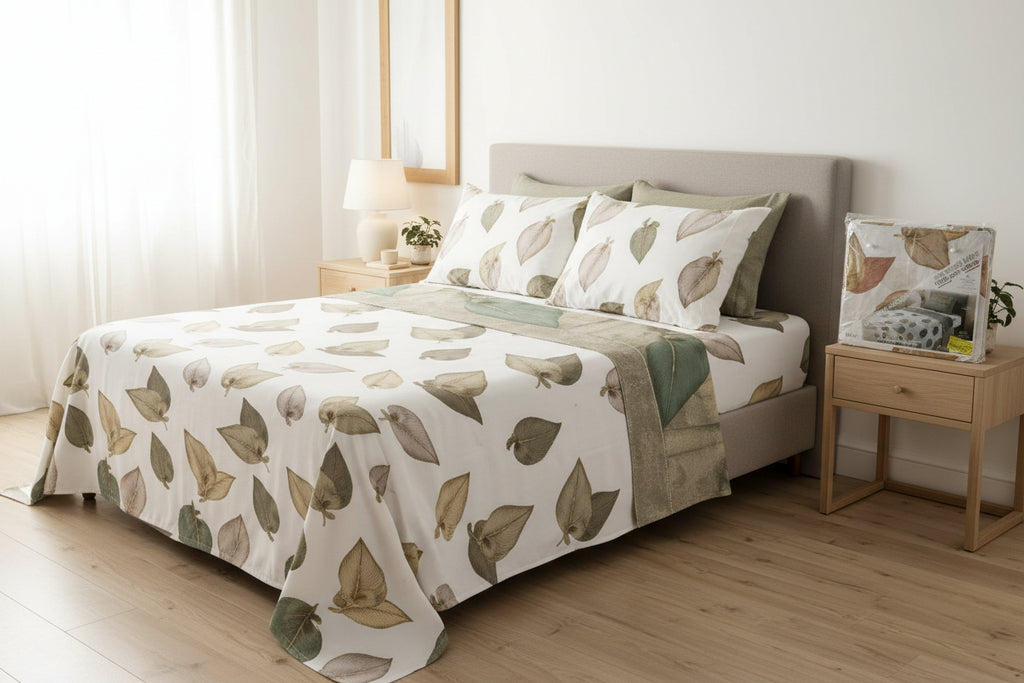 Completo letto 1 posto e mezzo art. Infinity  con angoli maxi Marta marzotto 100% cotone