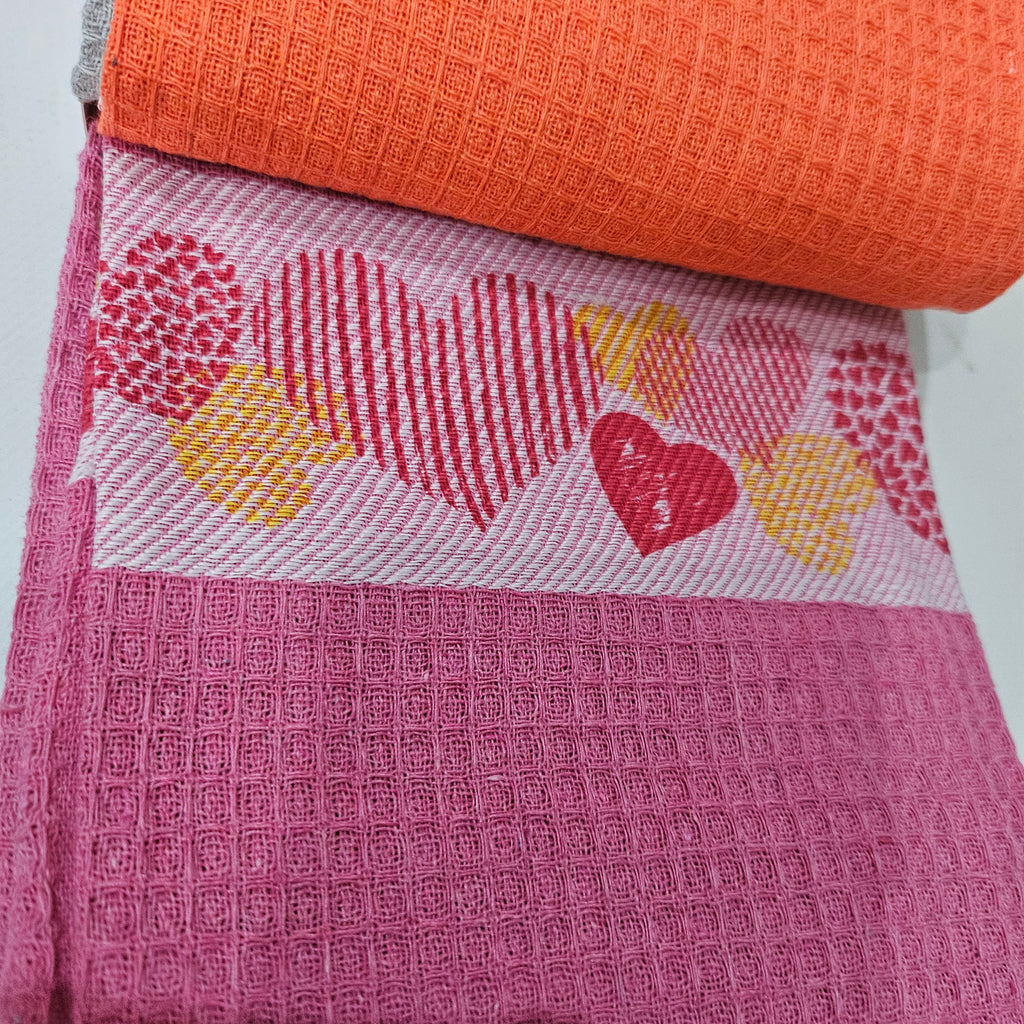 Set da 5 pezzi strofinacci  cuoricini
