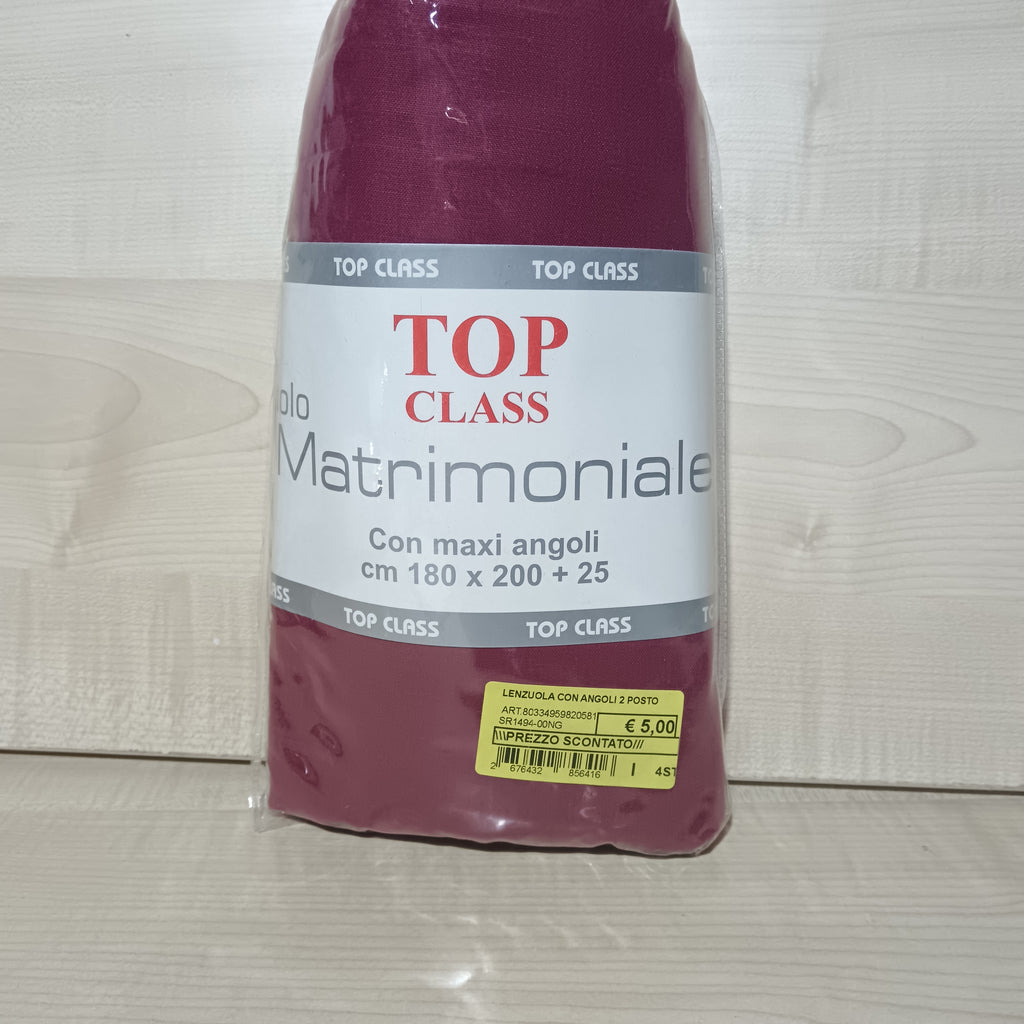 Top class solo lenzuolo sotto con maxi angoli matrimoniale