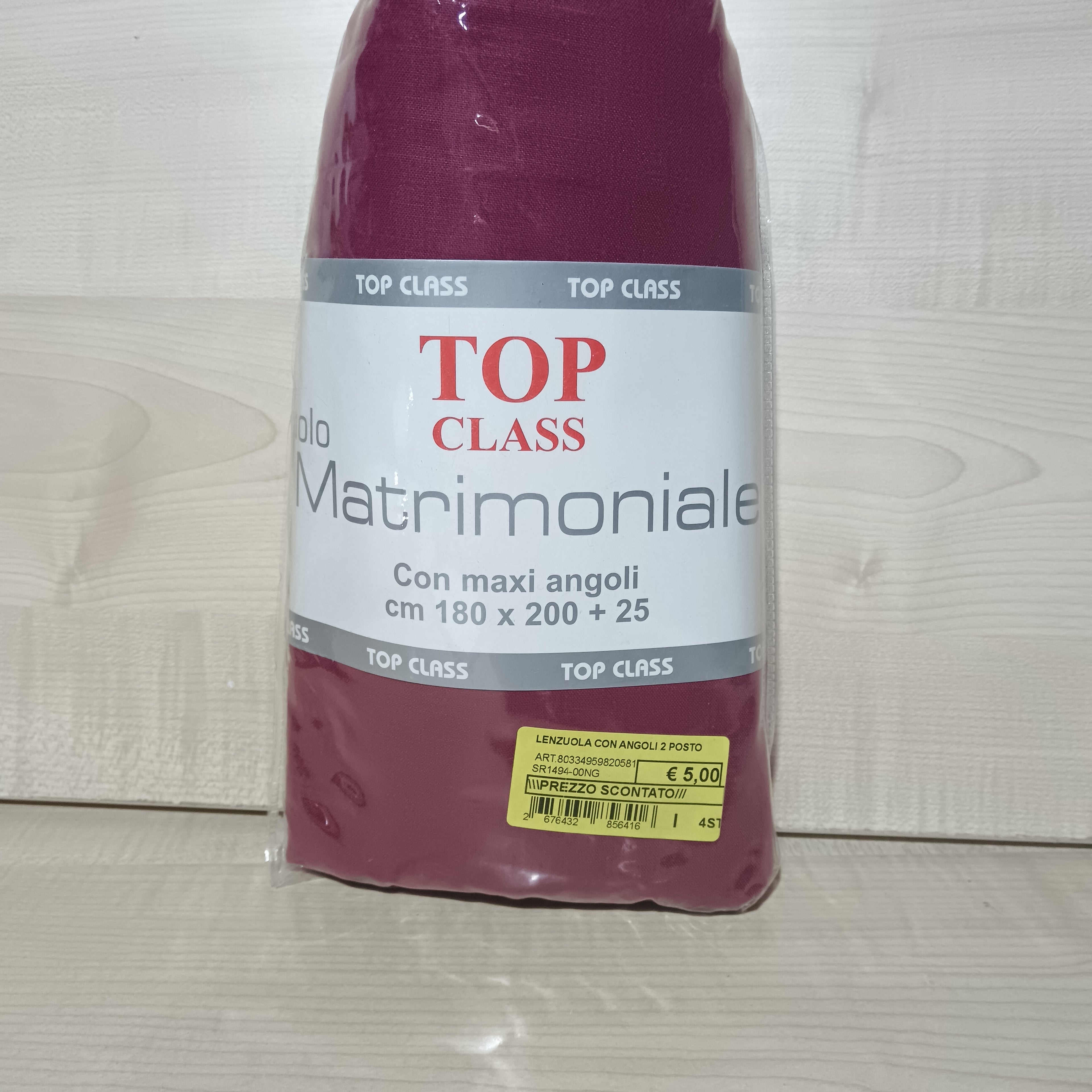 Top class solo lenzuolo sotto con maxi angoli matrimoniale